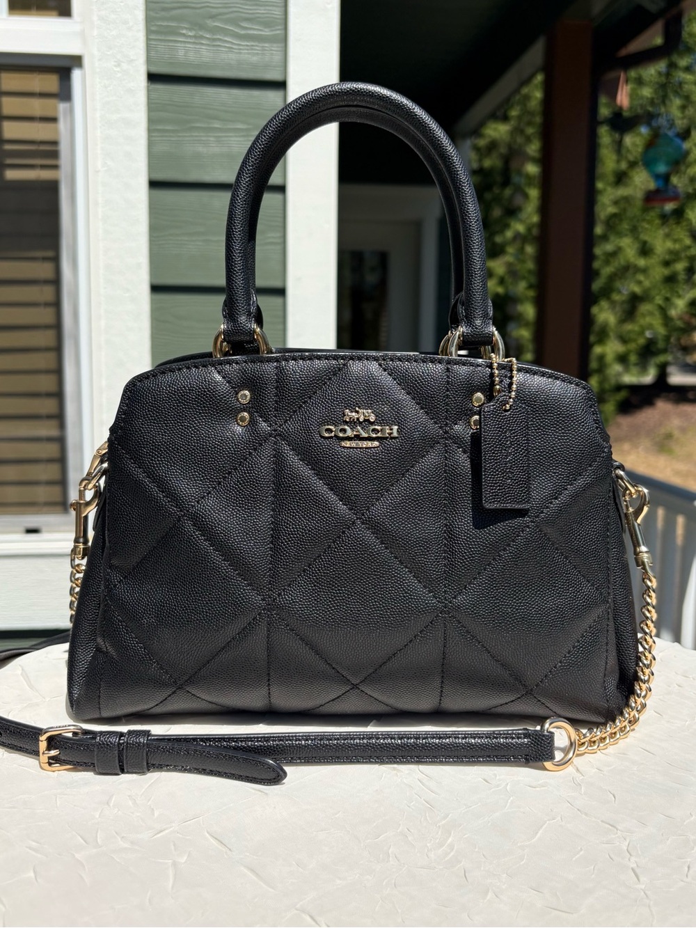 COACH Lillie Carryall Satchel With Quilting 91172